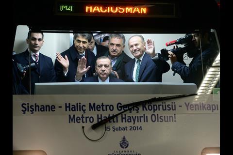 Opening of the Istanbul metro M2 extension.